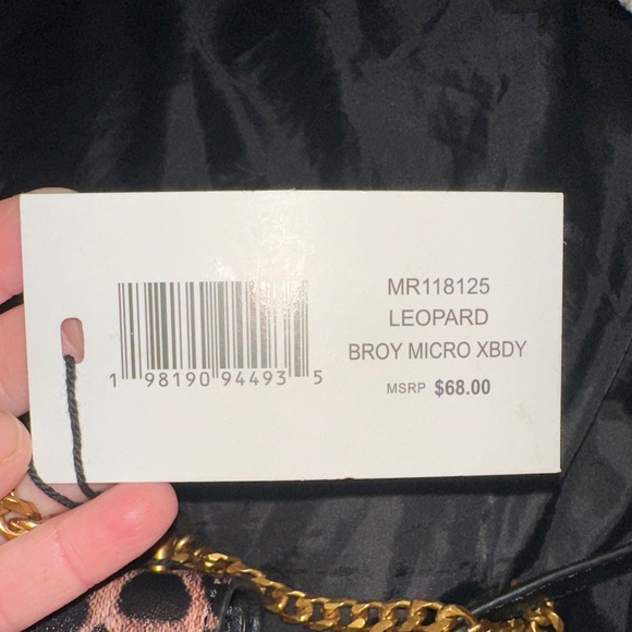 Steve Madden Leopard Mini Bag with Gold Chain - Picture 12 of 12